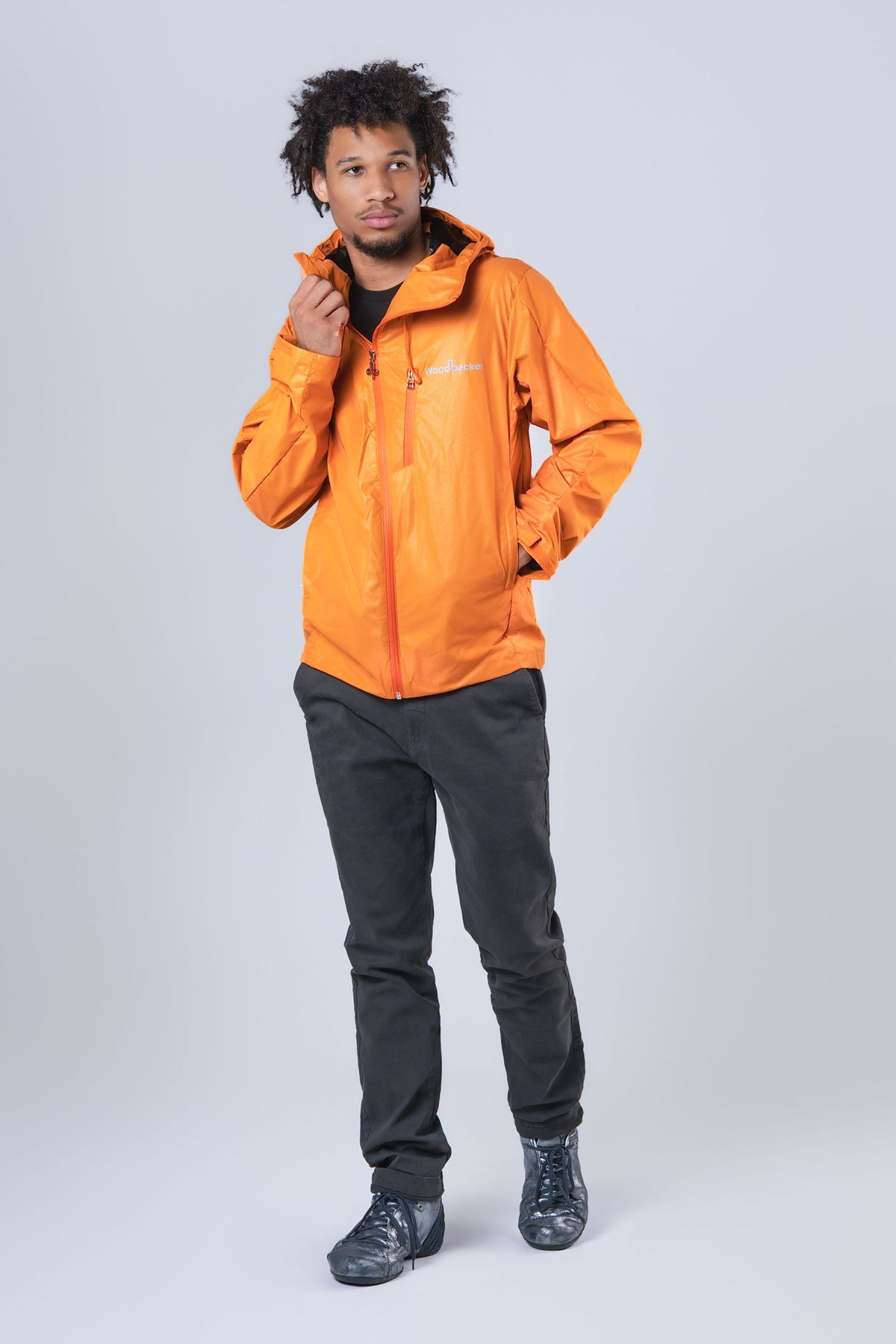 Men's Wind Shell - Orange Diamond