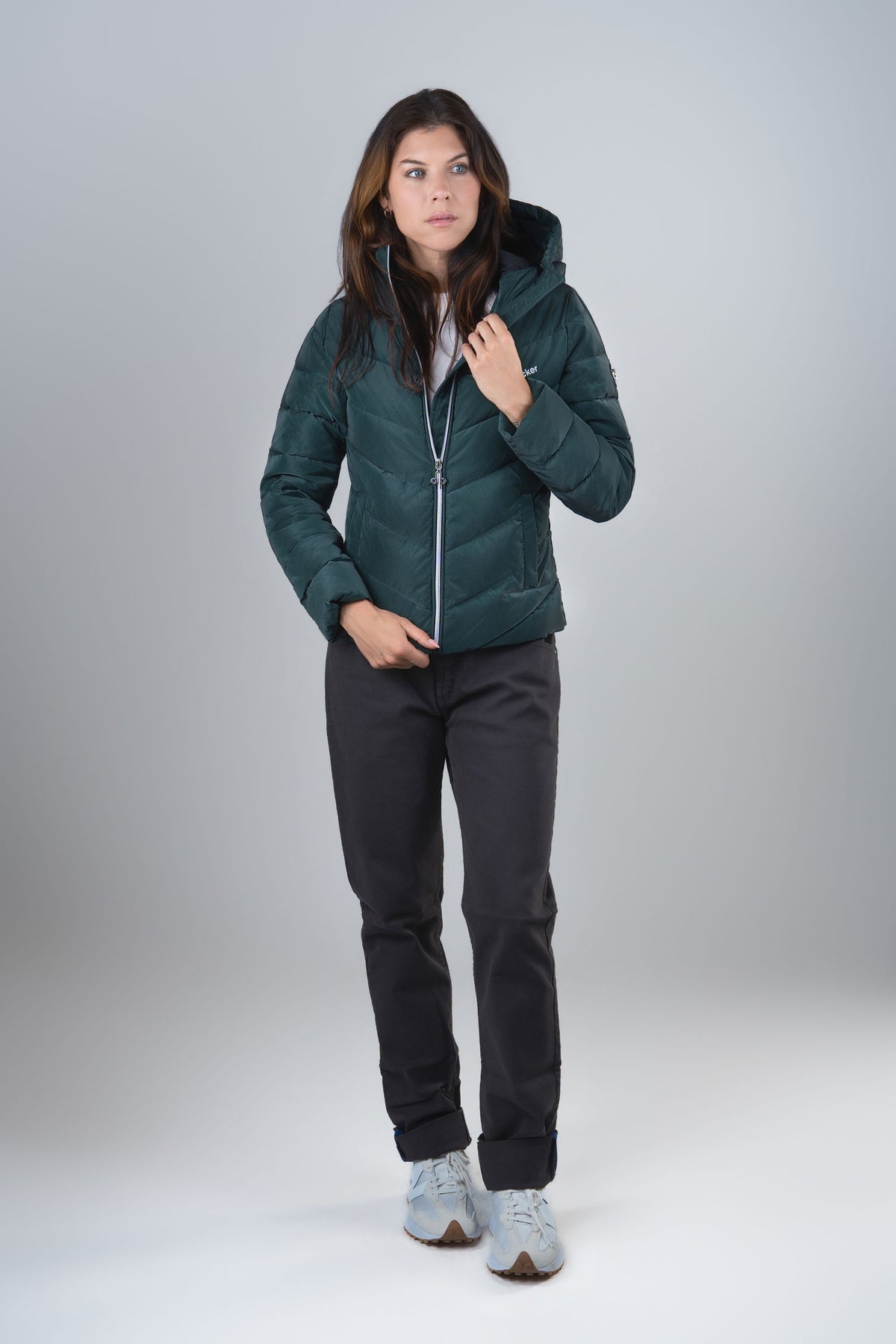 Women's Medium Weight Robin Coat - Green Diamond