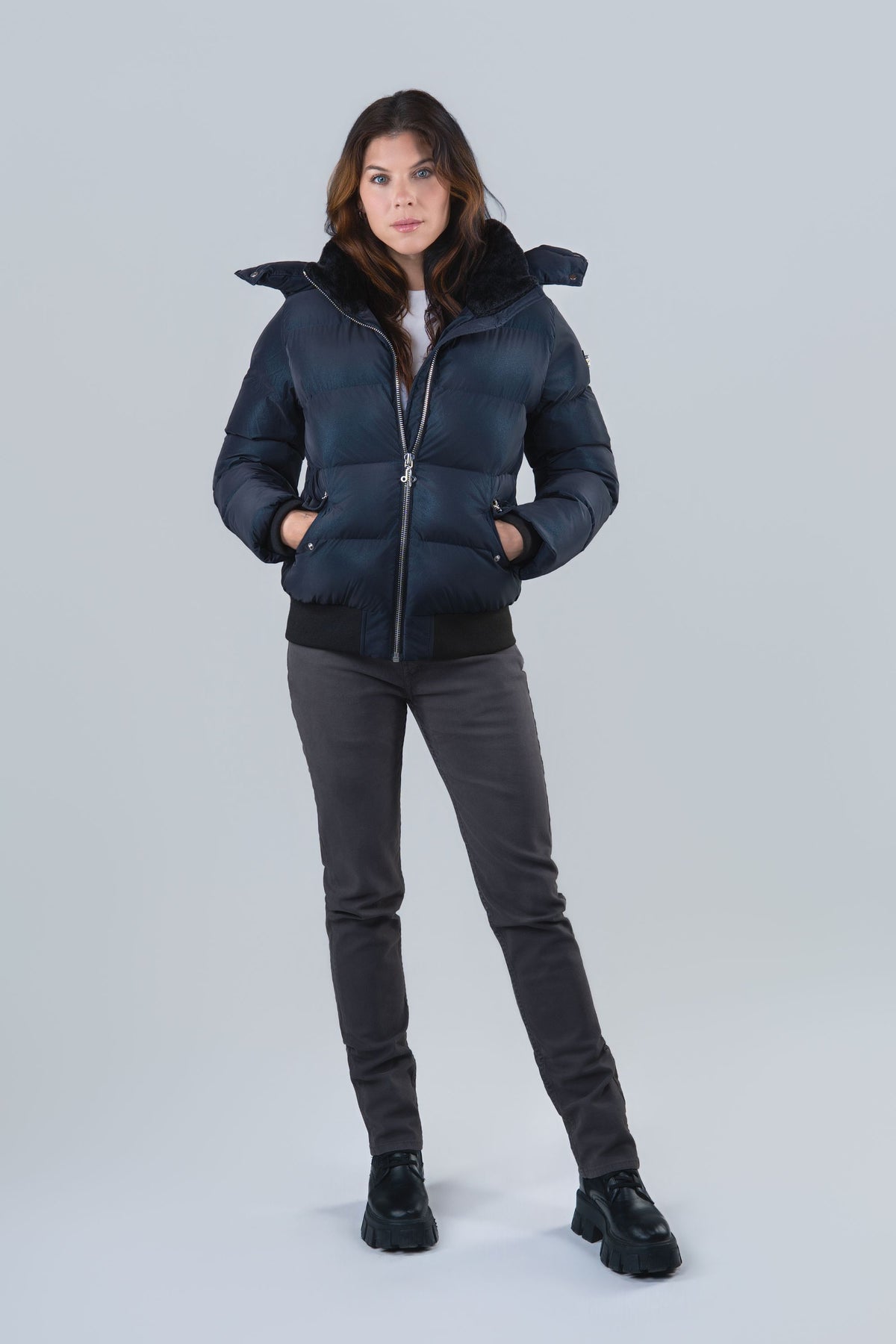Women's Woody Bomber Jacket - Blue Diamond