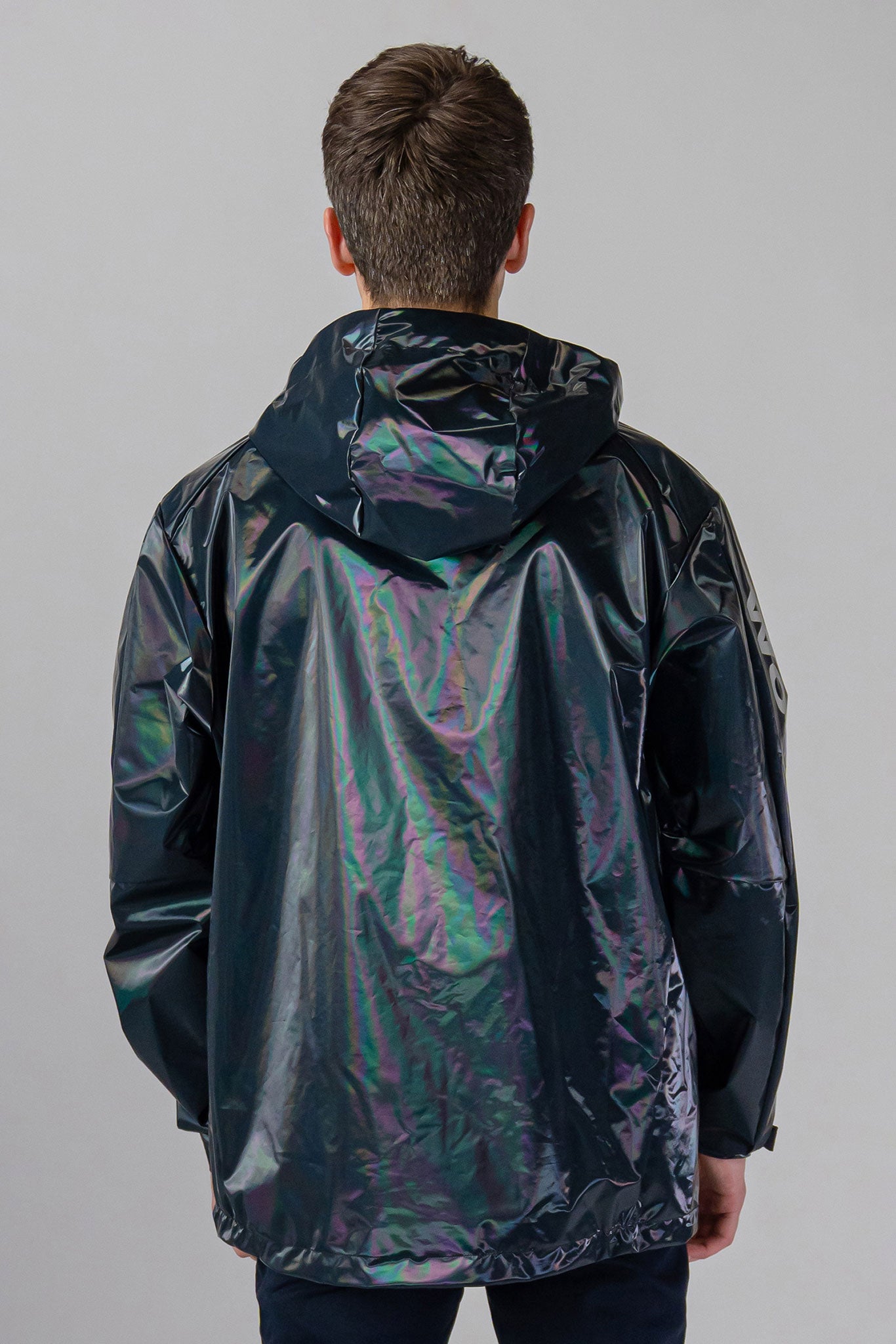 Woodpecker Men's Wind Shell coat. High-end Canadian designer activewear coat for men in "Raven Black" colour. Woodpecker coat designed in Canada. Moose Knuckles, Canada Goose, Mackage, Montcler, Will Poho, Willbird, Nic Bayley