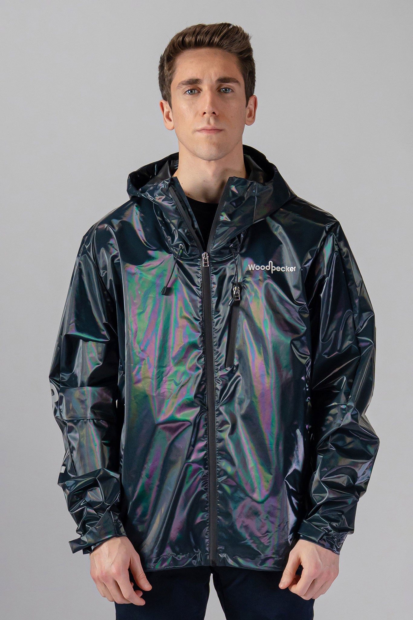 Black wind shell for men