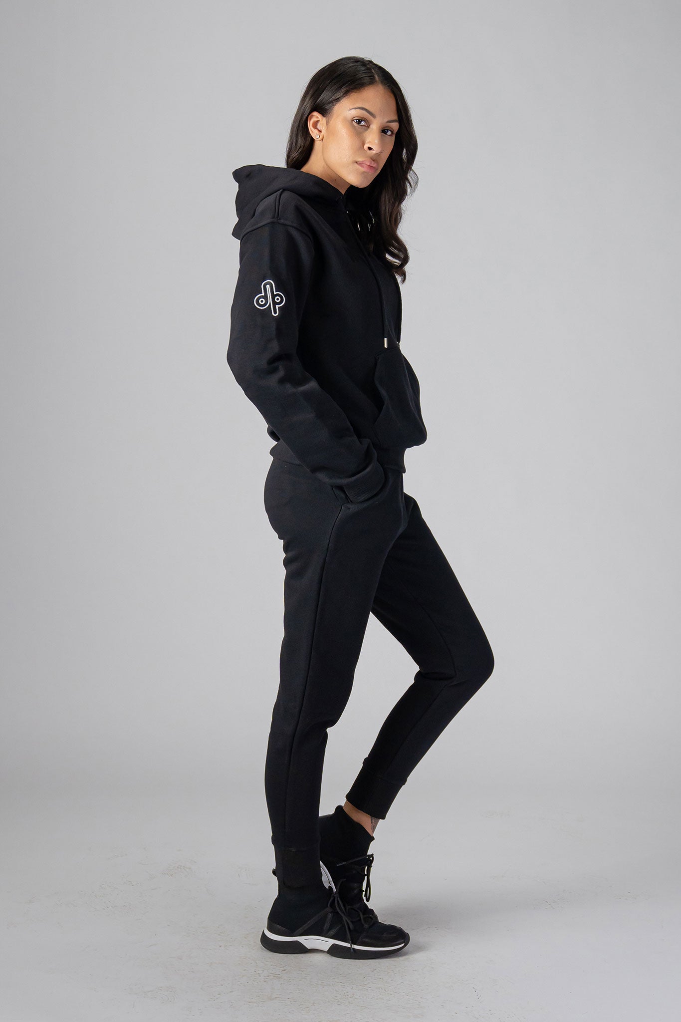 Woodpecker Unisex Cotton Sweatsuit, Black Colour, Woodpecker, Coat, Moose, Knuckles, Canada, Goose, Mackage, Montcler, Will, Poho, Willbird, Nic, Bayley. Super cozy casual for home or activewear.