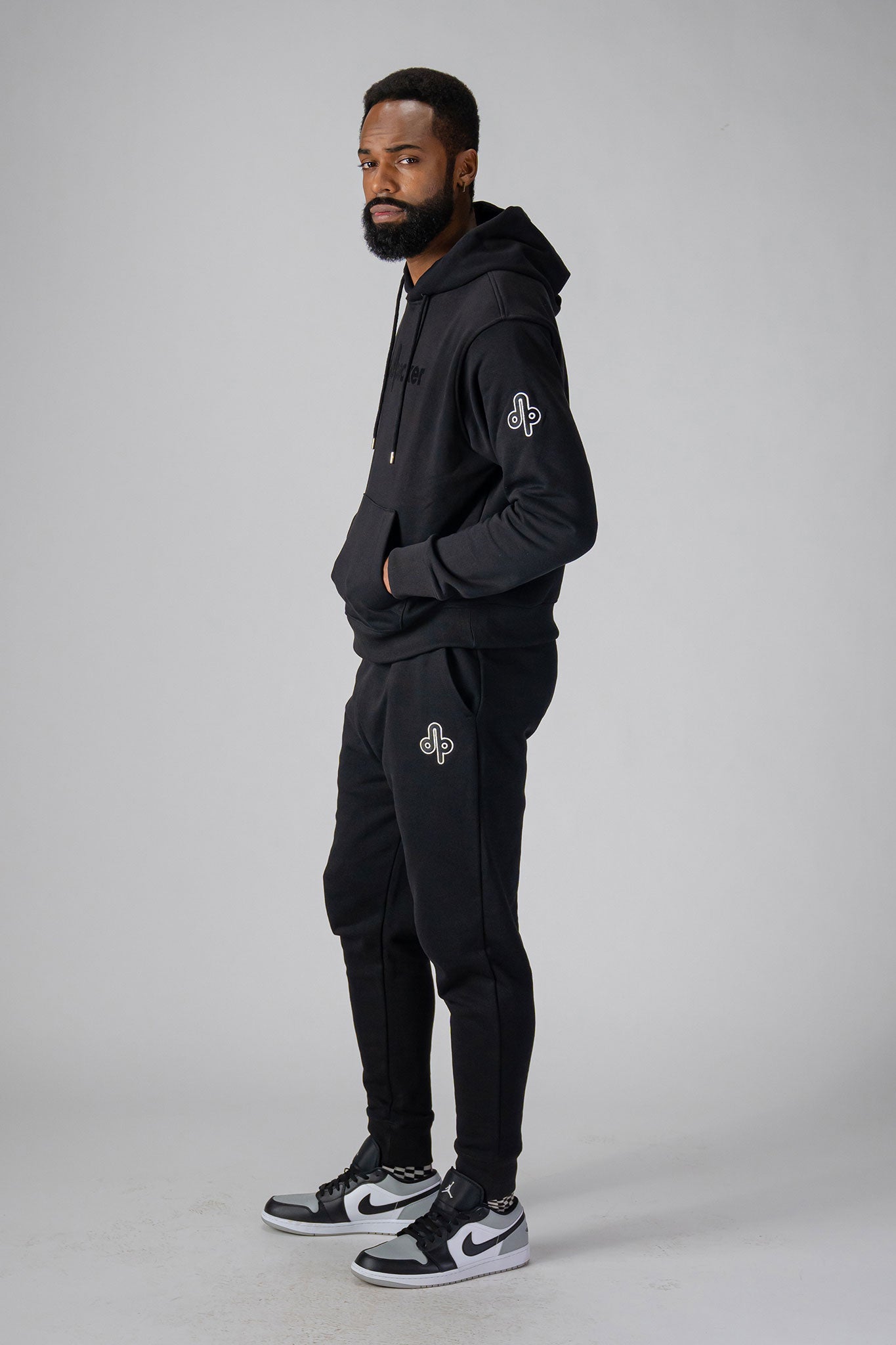 Woodpecker Unisex Cotton Sweatsuit, Black Colour, Woodpecker, Coat, Moose, Knuckles, Canada, Goose, Mackage, Montcler, Will, Poho, Willbird, Nic, Bayley. Super cozy casual for home or activewear.